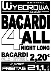 Bacardi 4 all night long