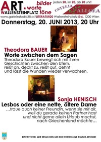 Theodora Bauer und Sonja Henisch bilder.worte.töne
